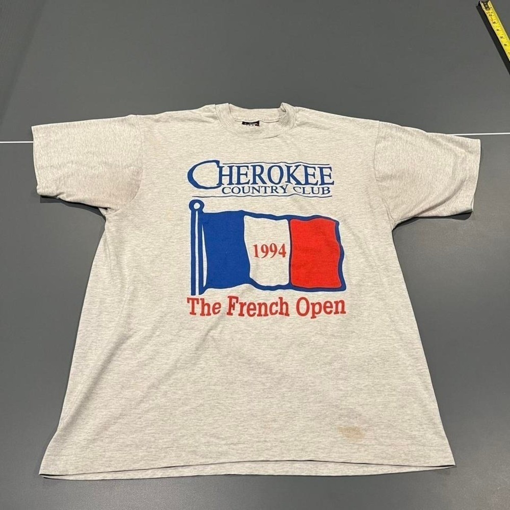 Vintage 1990s Cherokee Country Club French Open 1994 Prince T-Shirt Large PX